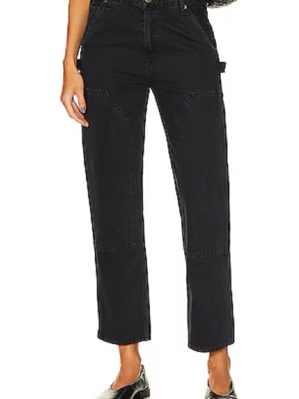 Agolde Black Straight-Leg Carpenter Jeans